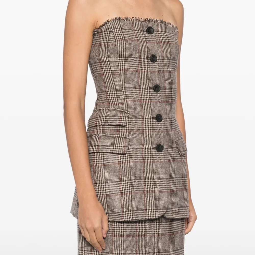 NWT Alohas Deva Houndstooth Strapless Vest